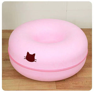 Transform Your Cat's Relaxation with the Pet Bed Comfortable Round Cat Tunnel
