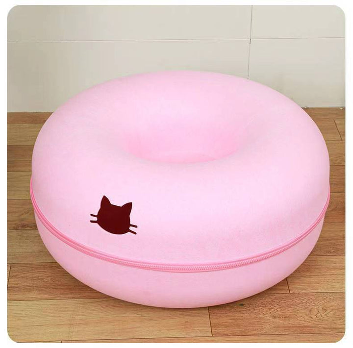Transform Your Cat's Relaxation with the Pet Bed Comfortable Round Cat Tunnel