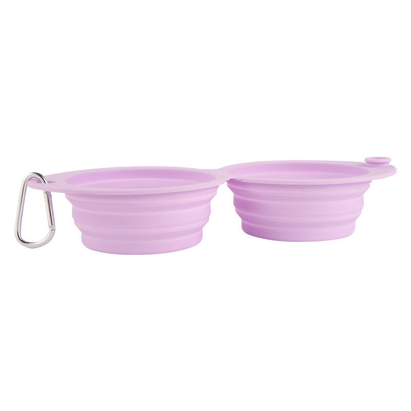Pet Silicone Foldable Bowl Outdoor Portable Feeding