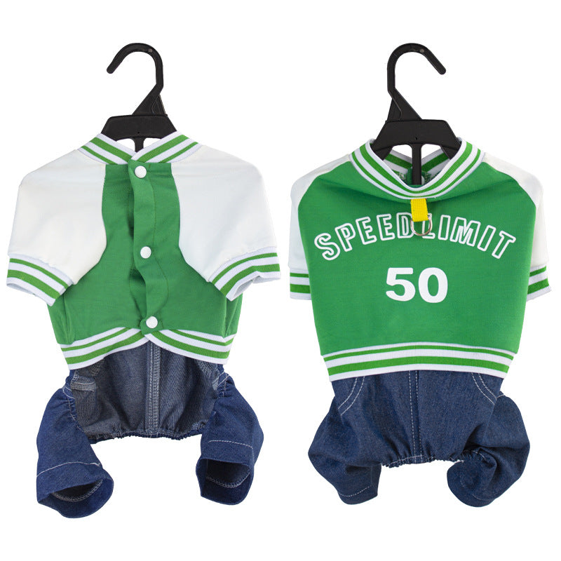 Four-Legged Fashion Dog Sweater – Casual Polyester Knit in 4 Colors (S–3XL)