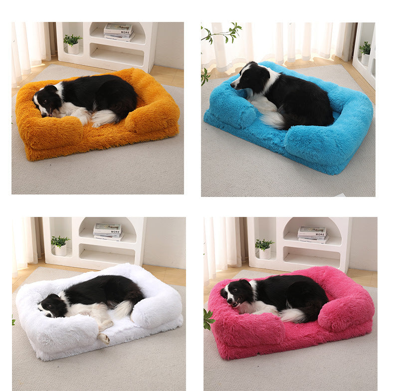 Plush Round Dog House Bed – Cozy Cathouse Nest in 25 Colors (S–XXL)
