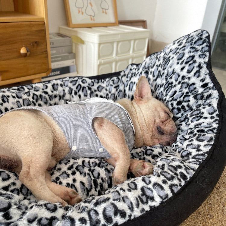 Thickened Plush Dog Sofa Bed – Cozy Bolster Mat for Large Dogs