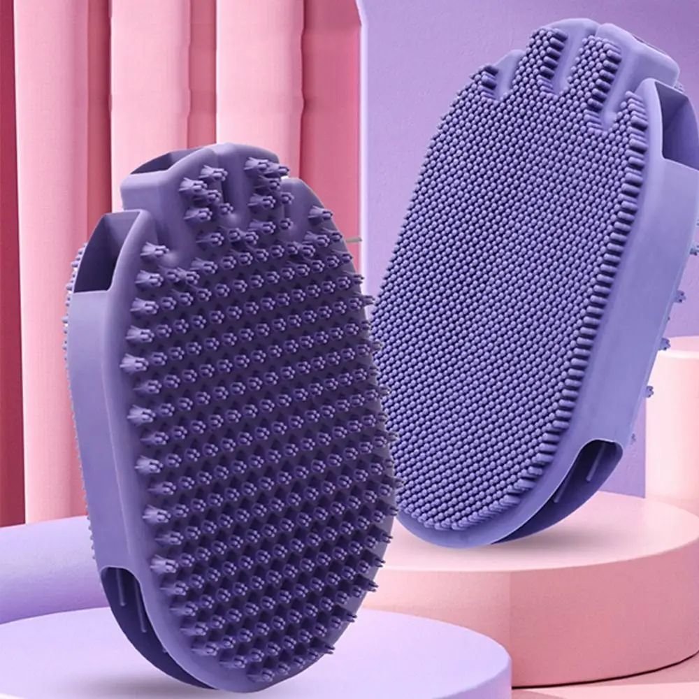 Dual-Sided Pet Shampoo and Grooming Brush Soft Bristle for Dogs