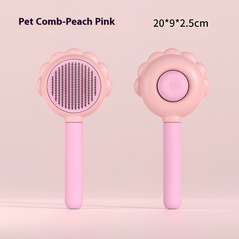 2-in-1 Self-Cleaning Dog Grooming Brush and Hair Remover Comb