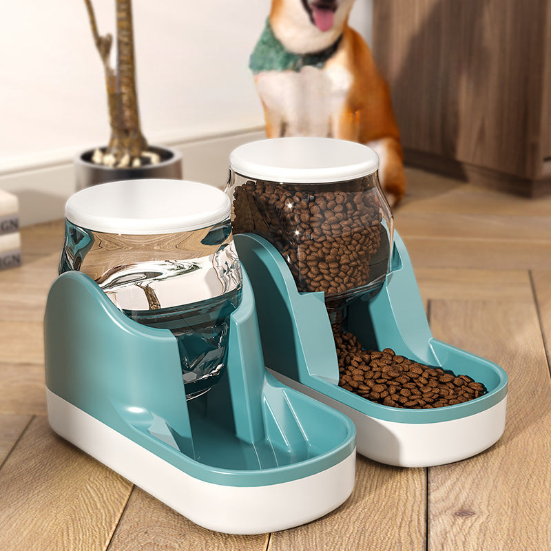 Automatic Cat and Dog Water Fountain and Food Dispenser Large Capacity