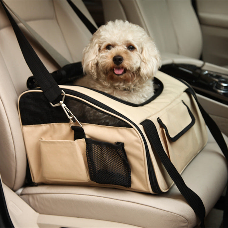 Folding Pet Car Seat Carrier Hammock for Small Dogs and Cats