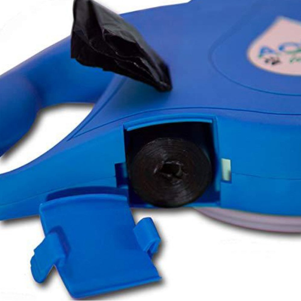 Multifunctional Retractable Dog Leash – 360° Tangle-Free with Folding Bowl (Blue, Red, Black)