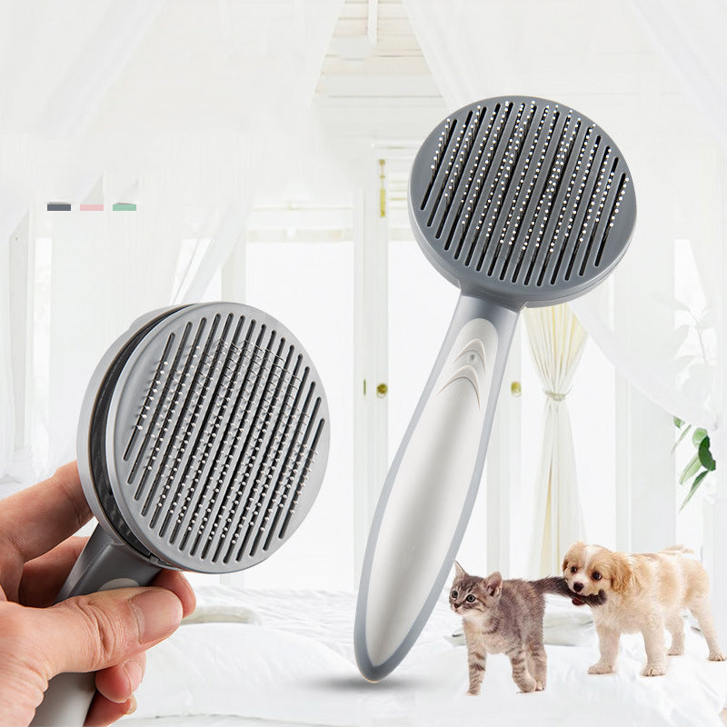Self-Cleaning Slicker Grooming Brush for Cats and Small Dogs