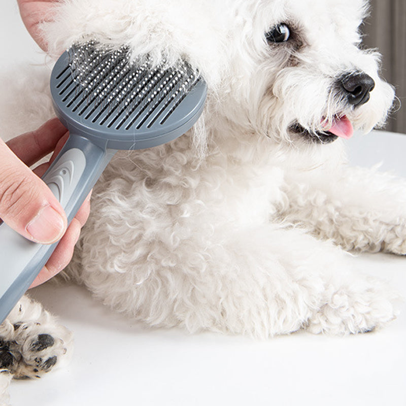 Self-Cleaning Slicker Grooming Brush for Cats and Small Dogs
