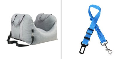 Waterproof Portable Dog Car Seat Carrier with Mesh and Safety Features