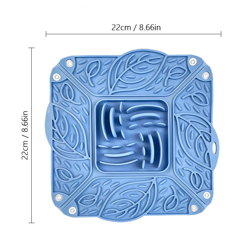 Foldable Silicone Pet Feeding Mat and Bowl Multi-Functional Tableware