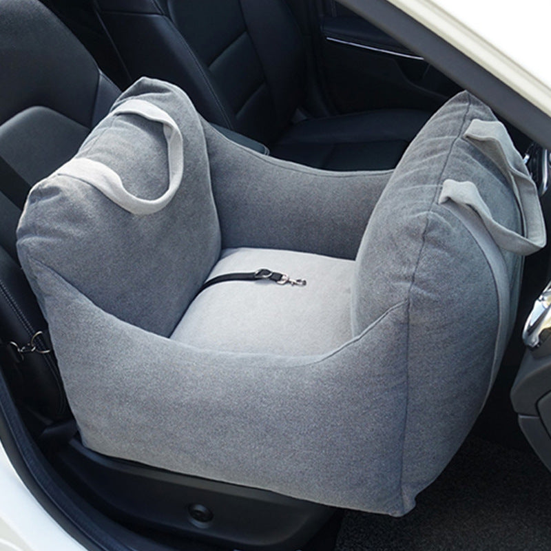 Waterproof Portable Dog Car Seat Carrier with Mesh and Safety Features