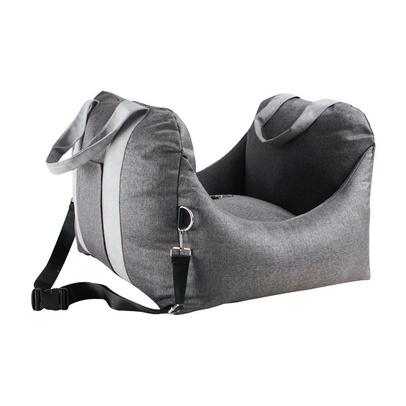 Waterproof Portable Dog Car Seat Carrier with Mesh and Safety Features