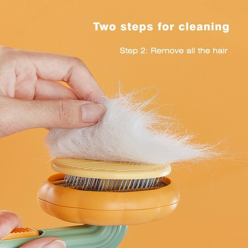 Self-Cleaning Pumpkin Pet Slicker Brush for Dogs and Cats
