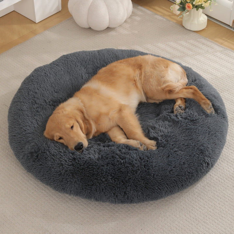 Extra-Large Round Plush Dog Mat – Soft Pet Bed in 25+ Colors (Up to 47 in)