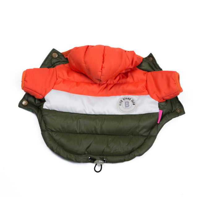 Waterproof Cotton-Padded Dog Jacket – Warm Winter Coat in 5 Colors (Size 10–26)