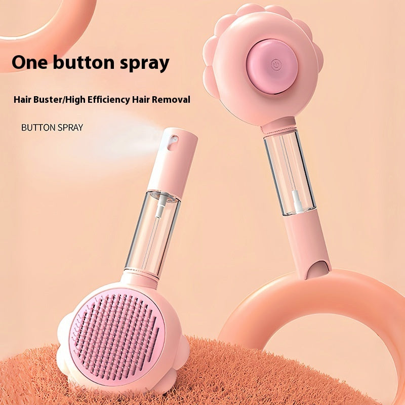 2-in-1 Self-Cleaning Dog Grooming Brush and Hair Remover Comb