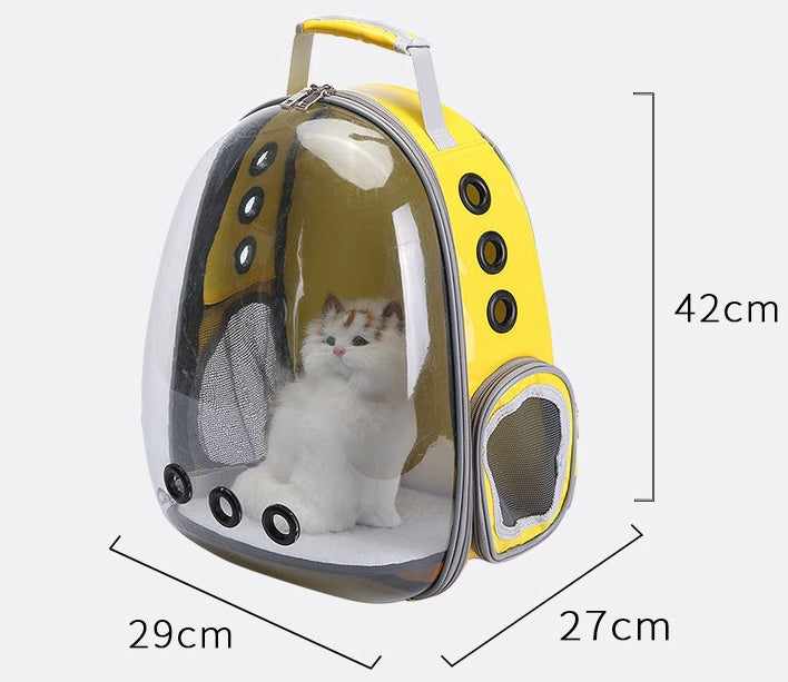 Portable Bubble Backpack Pet Carrier 360 Degree View for Cats and Small Dogs