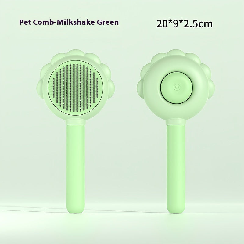2-in-1 Self-Cleaning Dog Grooming Brush and Hair Remover Comb