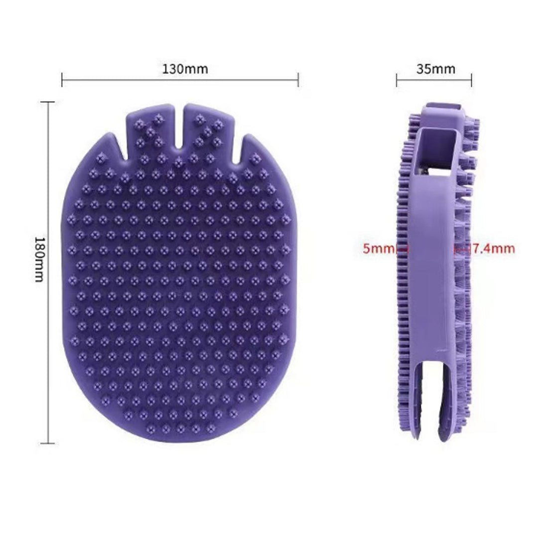 Dual-Sided Pet Shampoo and Grooming Brush Soft Bristle for Dogs