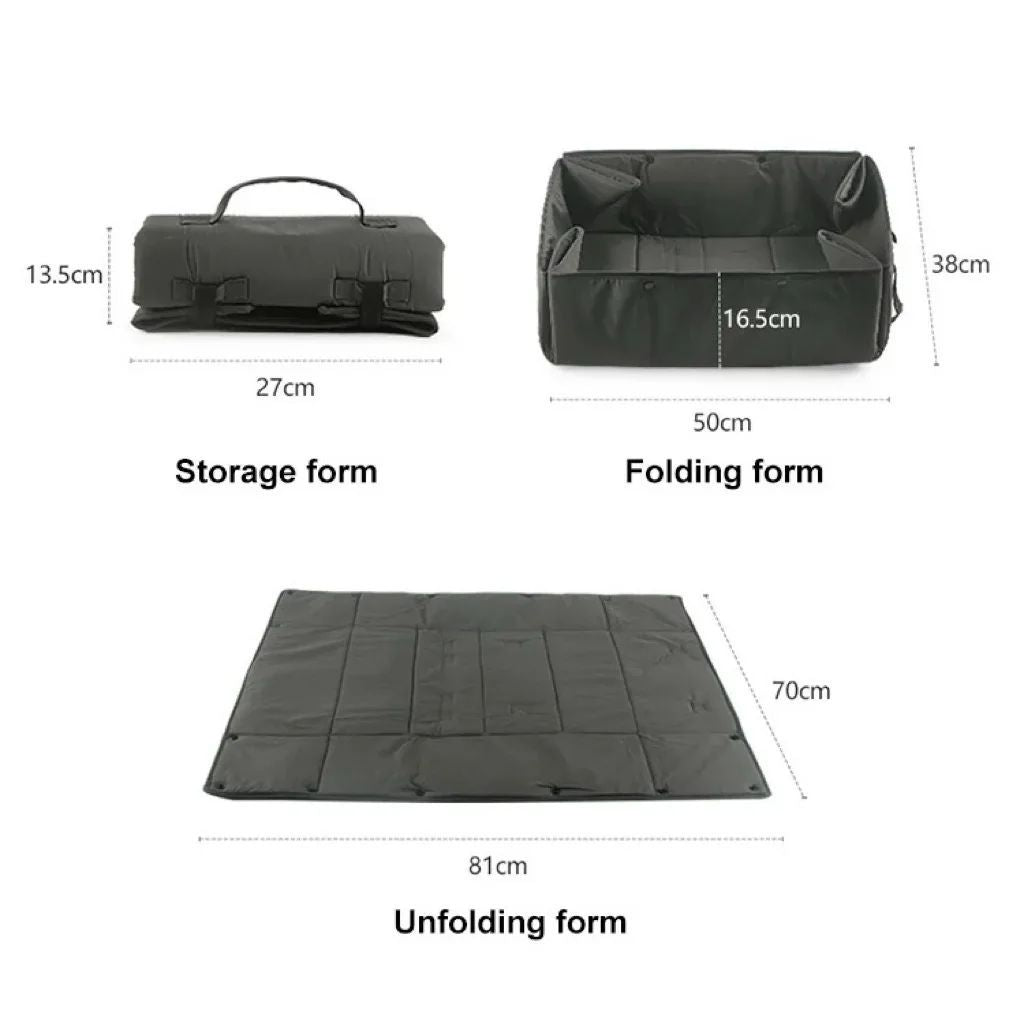 3-in-1 Portable Dog Travel Bed Carrier with Collapsible Mat and Cushion