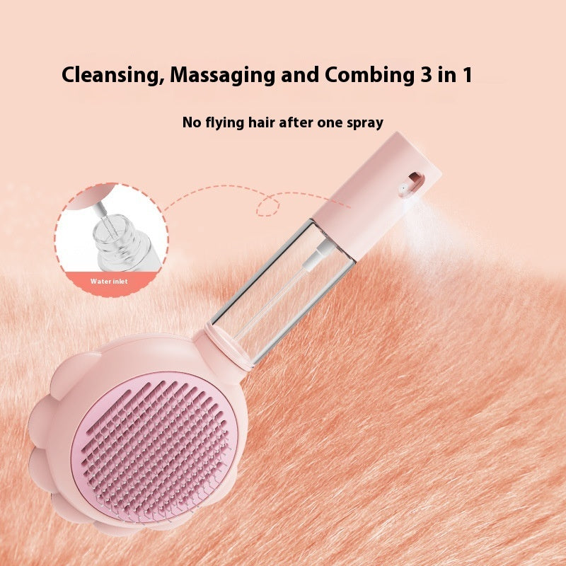 2-in-1 Self-Cleaning Dog Grooming Brush and Hair Remover Comb