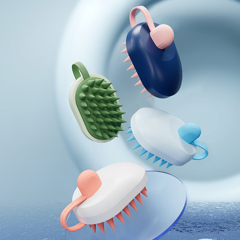 Soft Gel Pet Shampoo Brush Bath Massager for Dogs and Cats