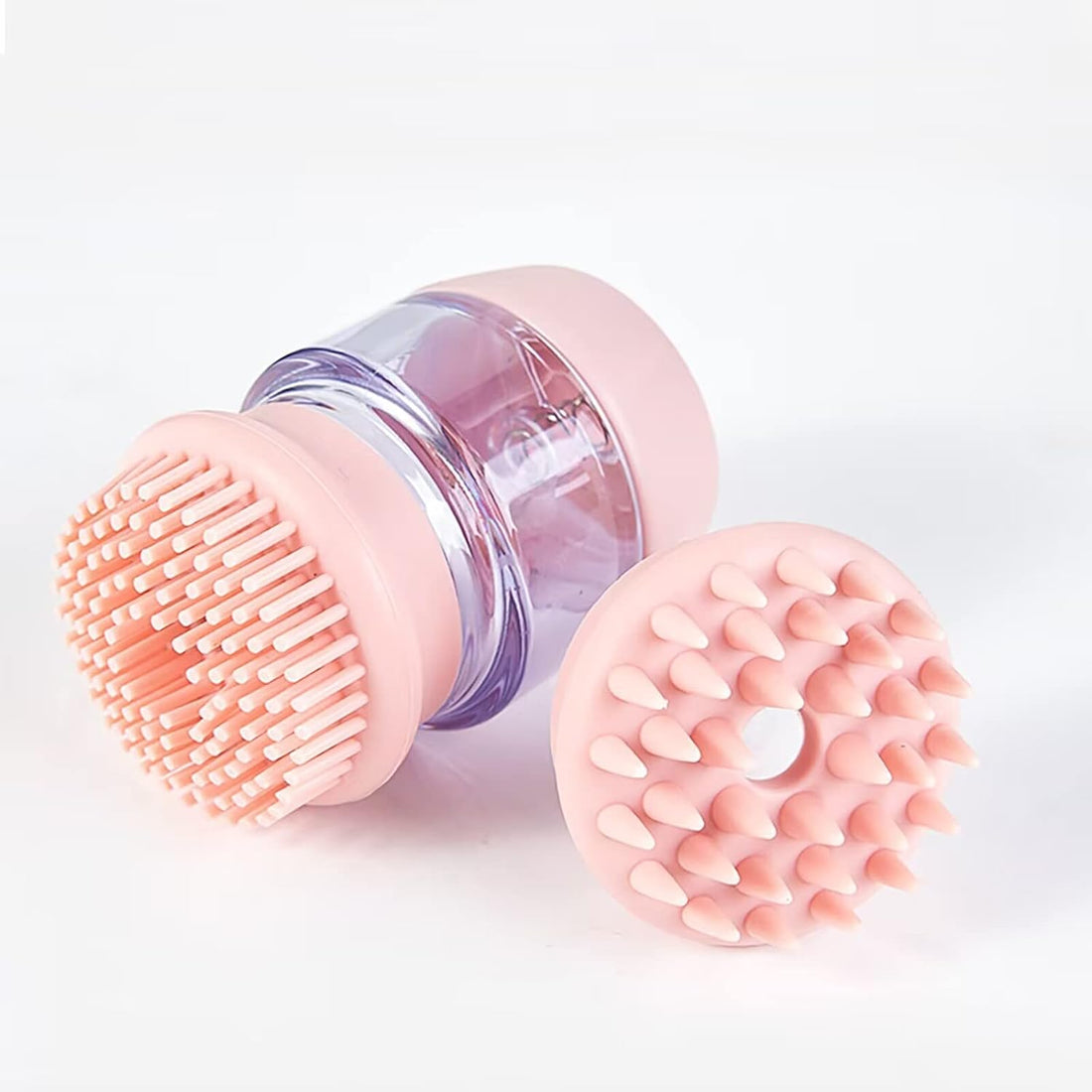 Silicone Pet Bathing and Grooming Brush with Shampoo Dispenser for Cats and Dogs