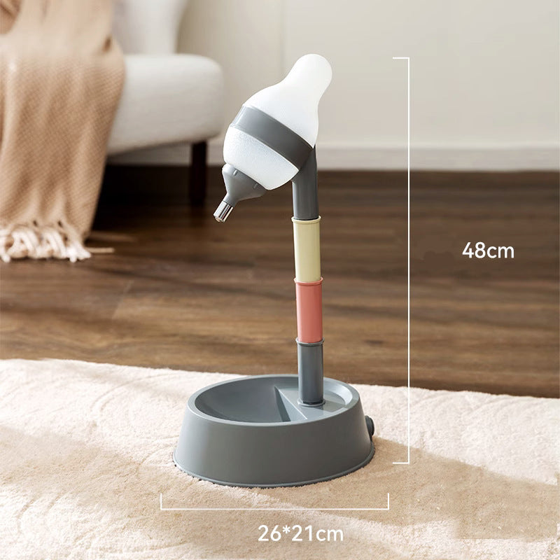 Standing Pet Water Dispenser Adjustable Height Bowl for Cats and Dogs