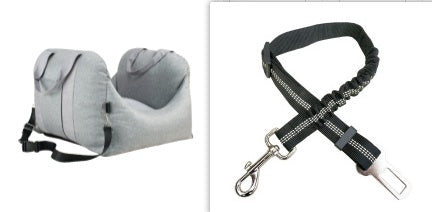 Waterproof Portable Dog Car Seat Carrier with Mesh and Safety Features