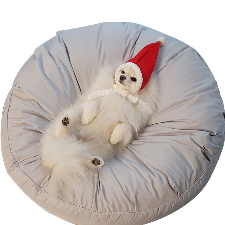 Moisture-Proof Washable Dog Bed – Large Round Nest with Removable Cover (3 Sizes)