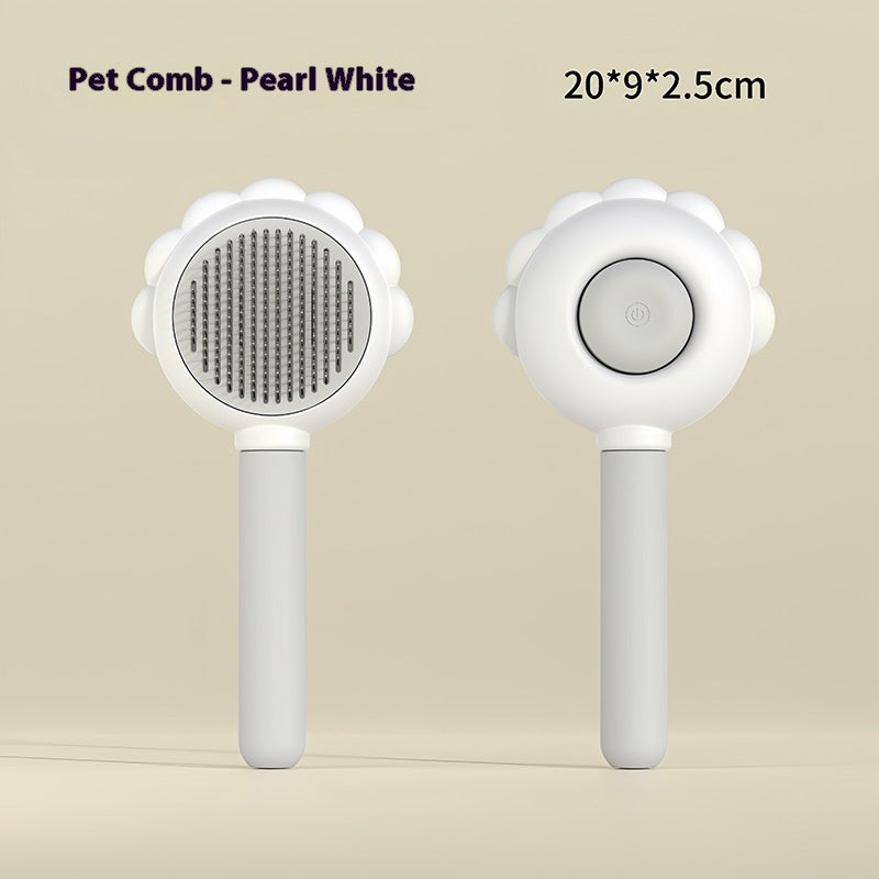 2-in-1 Self-Cleaning Dog Grooming Brush and Hair Remover Comb