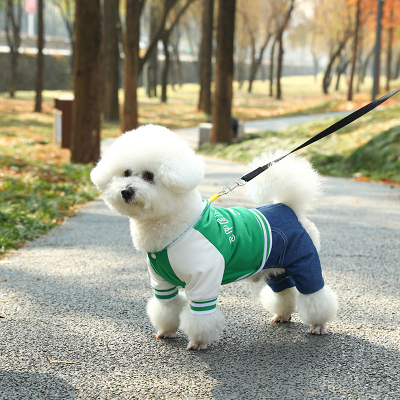 Four-Legged Fashion Dog Sweater – Casual Polyester Knit in 4 Colors (S–3XL)