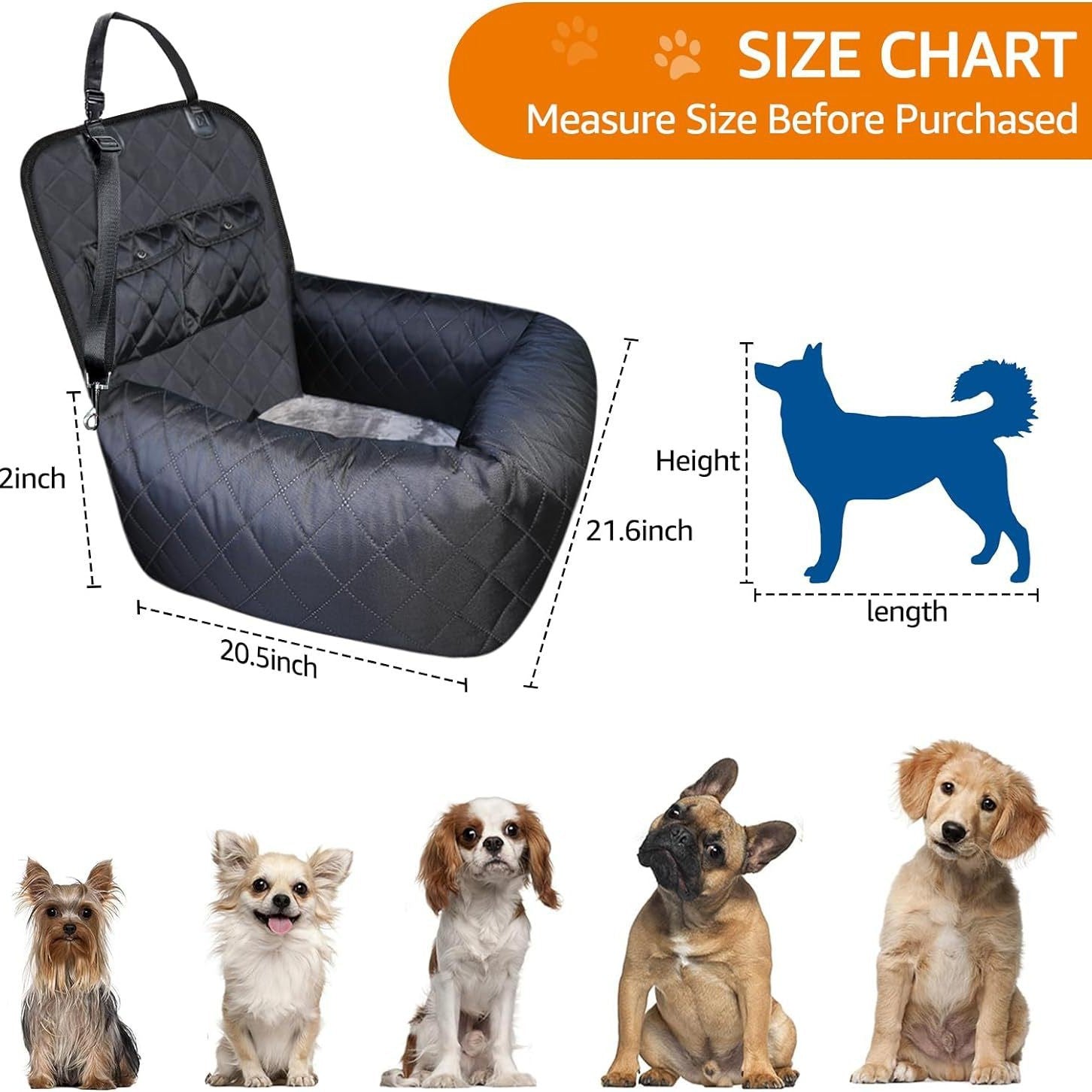 Waterproof Car Seat Cover Protector for Pets Safe Travel Mat for Dogs and Cats