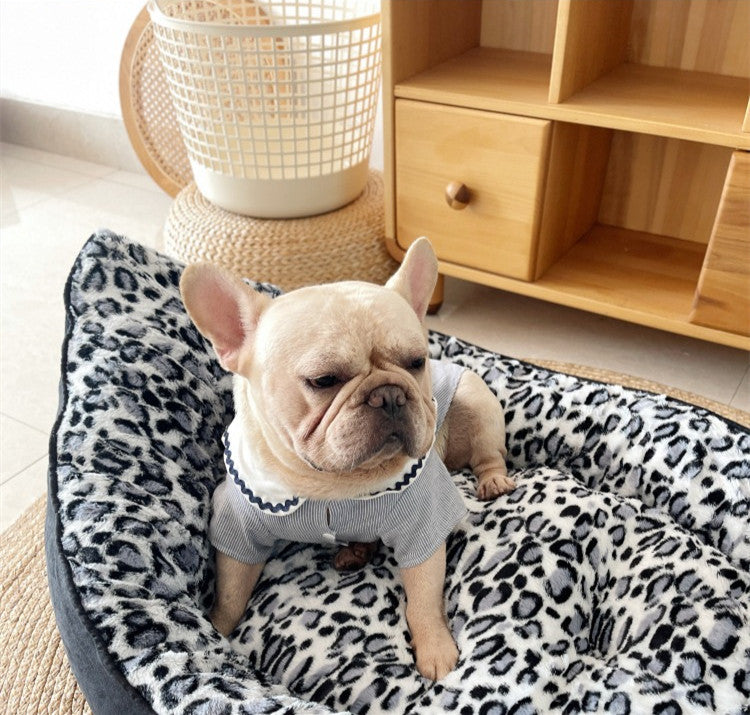 Thickened Plush Dog Sofa Bed – Cozy Bolster Mat for Large Dogs