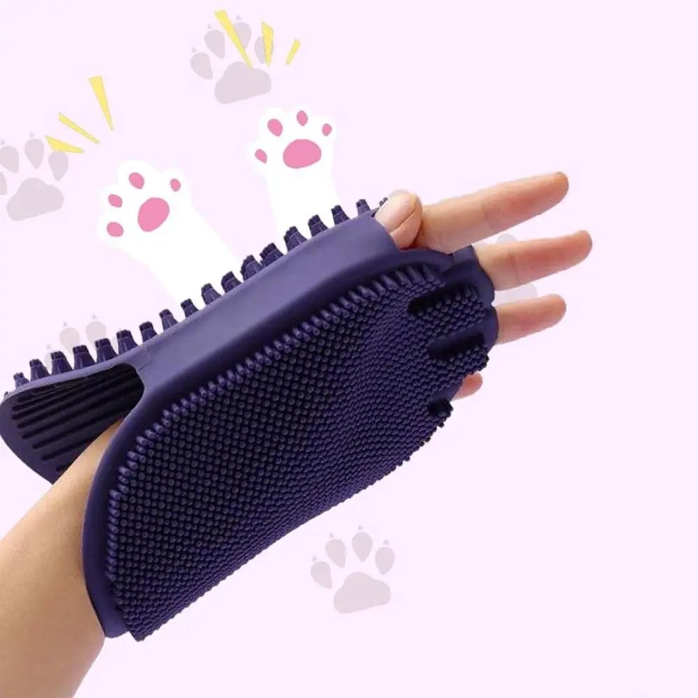 Dual-Sided Pet Shampoo and Grooming Brush Soft Bristle for Dogs