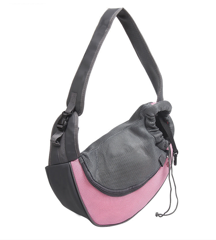 Outdoor Mesh Pet Carrier Shoulder Sling Bag for Cats and Dogs
