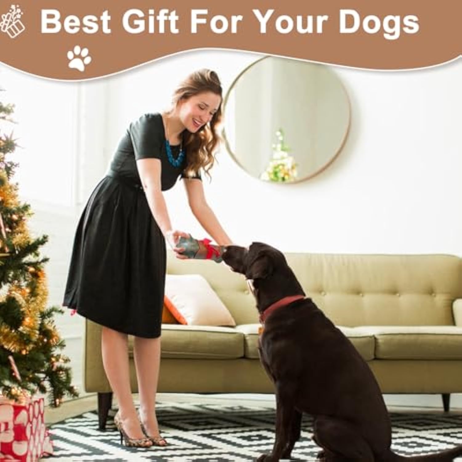 Durable Bacon Flavor Dog Chew Toy for Large Aggressive Dogs