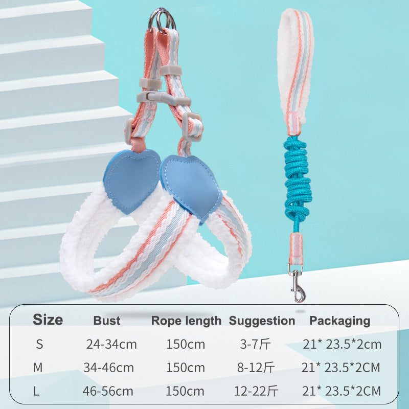 Breathable Summer Dog Harness & Leash Set – Mesh Vest for Small & Medium Dogs (S–L)