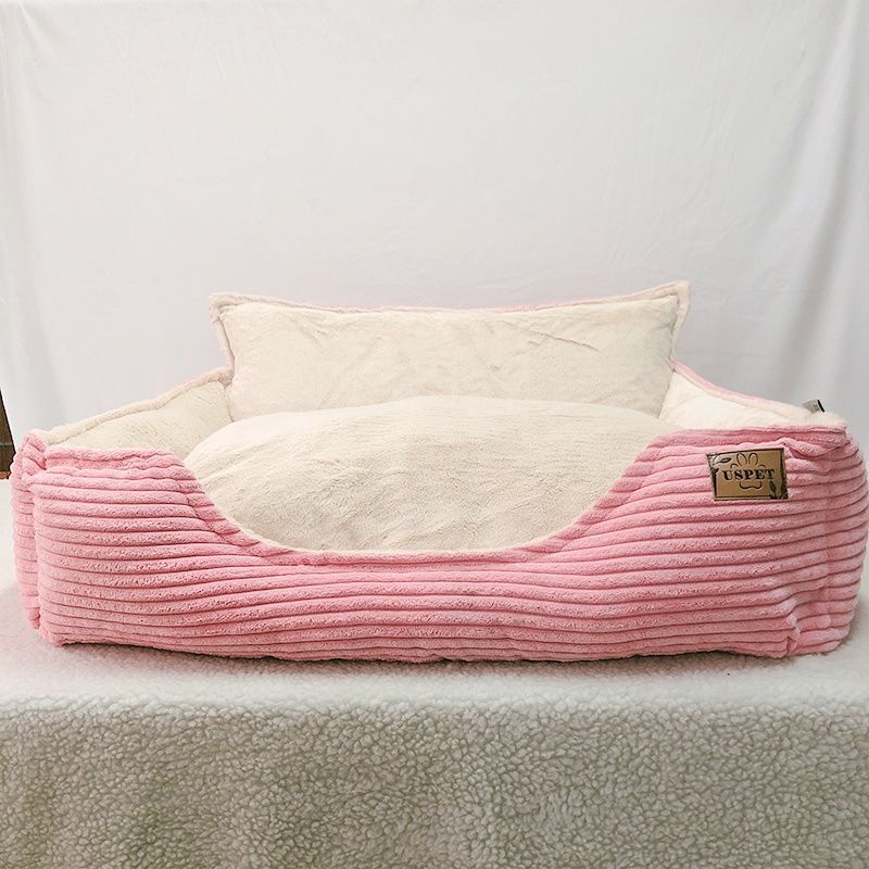 Washable Plush Dog Kennel Bed – Cozy Warm Nest with Removable Cover (M & L)
