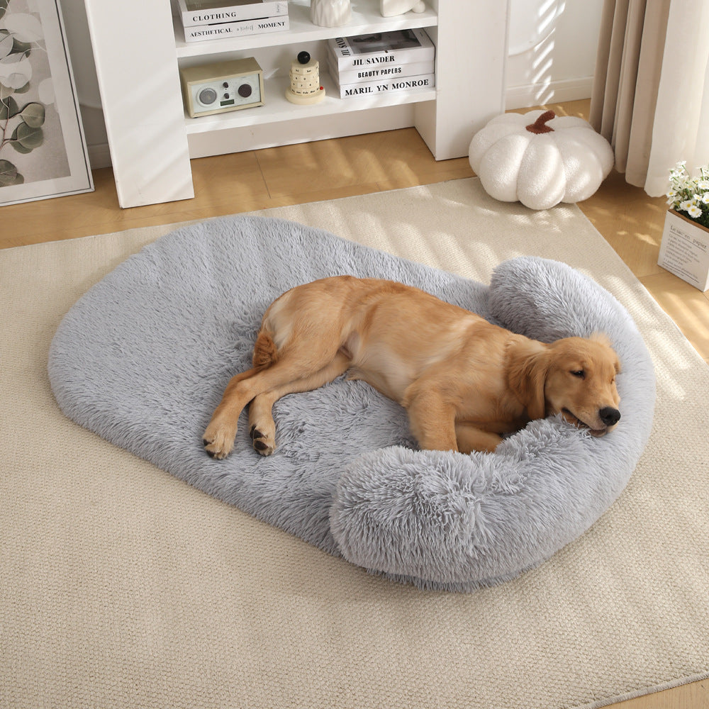 Oversized Plush Pet Cushion Bed – Warm Dog & Cat Mat in 14 Colors (XS–XXL)