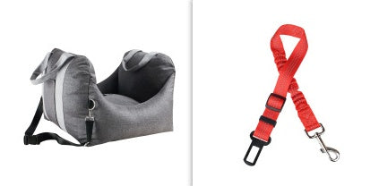 Waterproof Portable Dog Car Seat Carrier with Mesh and Safety Features
