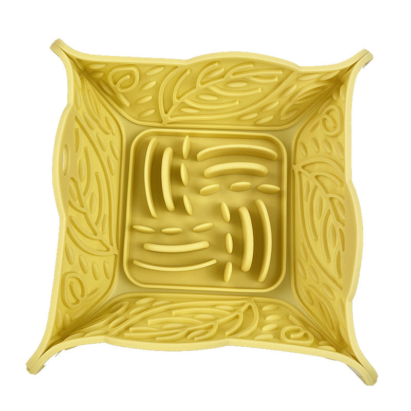 Foldable Silicone Pet Feeding Mat and Bowl Multi-Functional Tableware