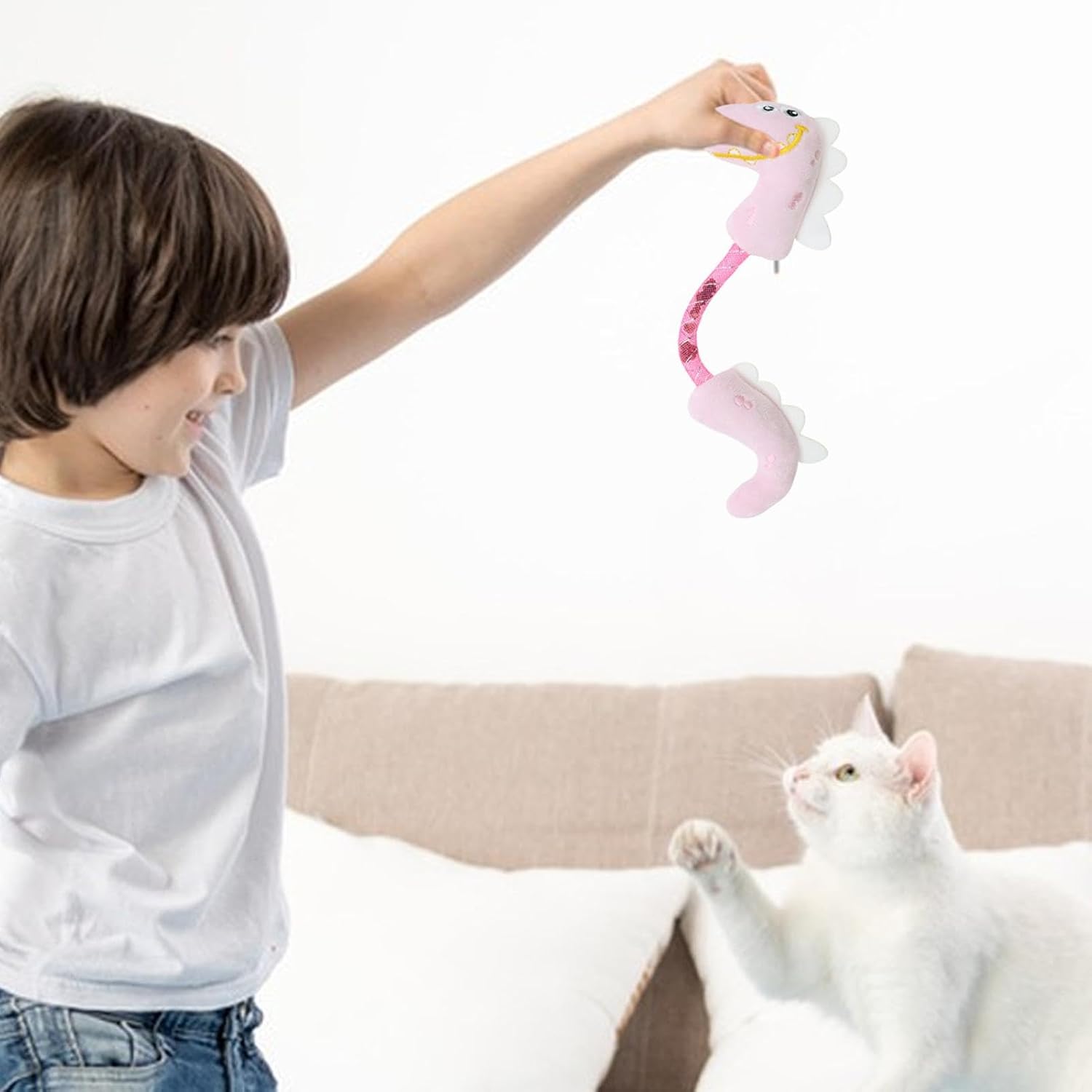 Interactive Cat Chew and Kicker Toy with Catnip Rope for Teeth Cleaning