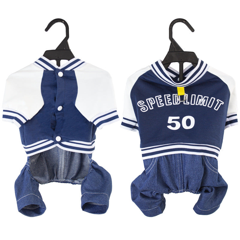 Four-Legged Fashion Dog Sweater – Casual Polyester Knit in 4 Colors (S–3XL)