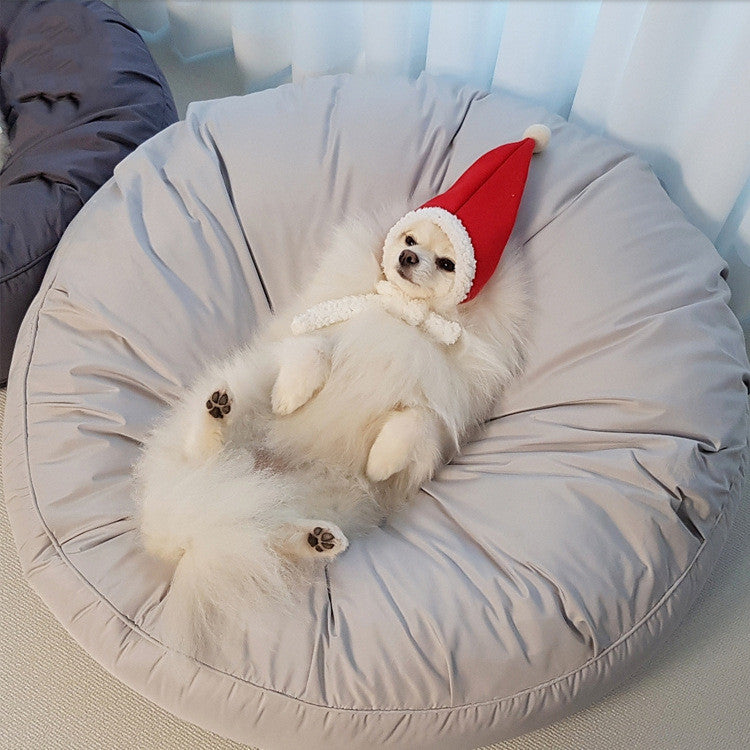 Moisture-Proof Washable Dog Bed – Large Round Nest with Removable Cover (3 Sizes)