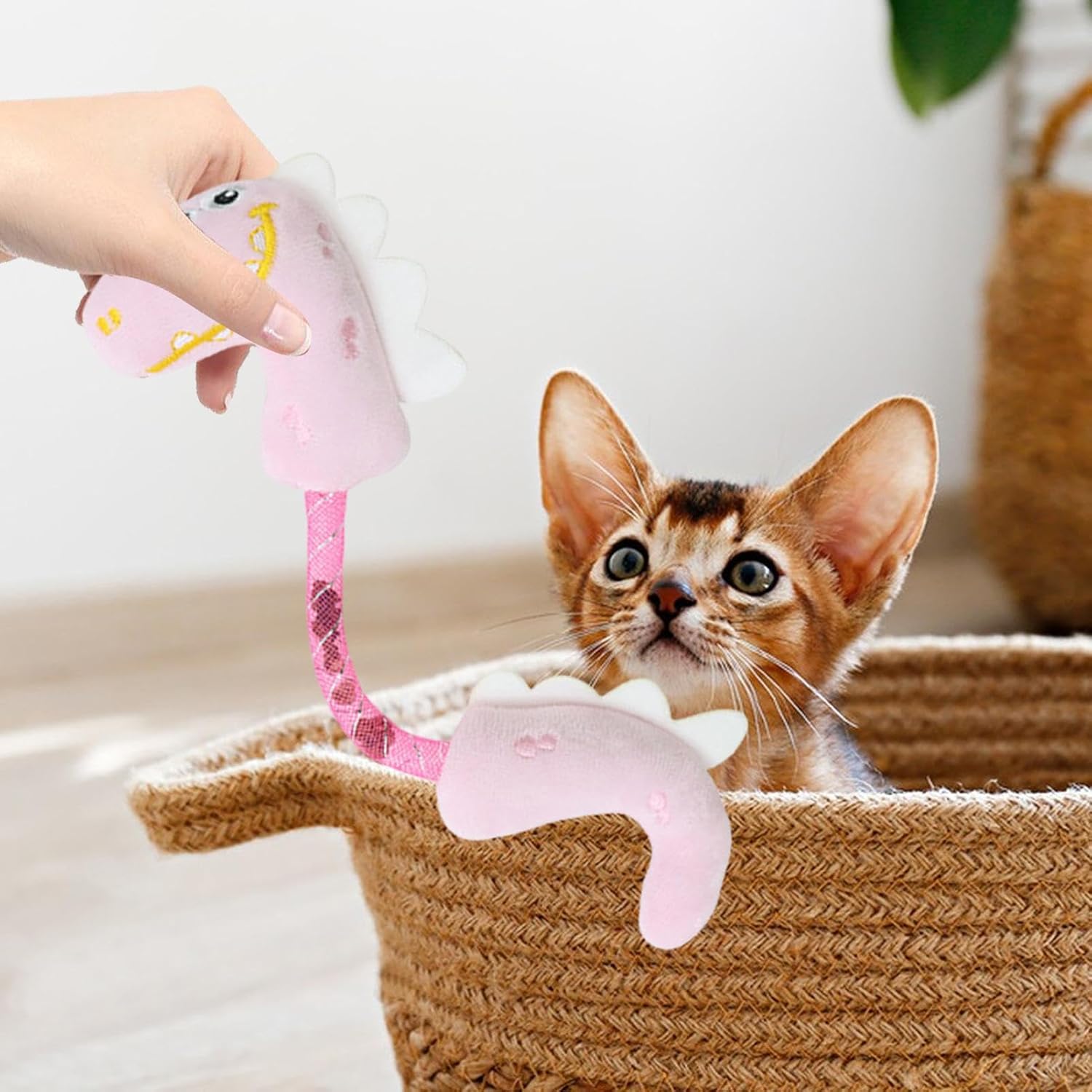 Interactive Cat Chew and Kicker Toy with Catnip Rope for Teeth Cleaning