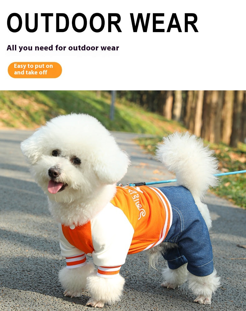 Four-Legged Fashion Dog Sweater – Casual Polyester Knit in 4 Colors (S–3XL)