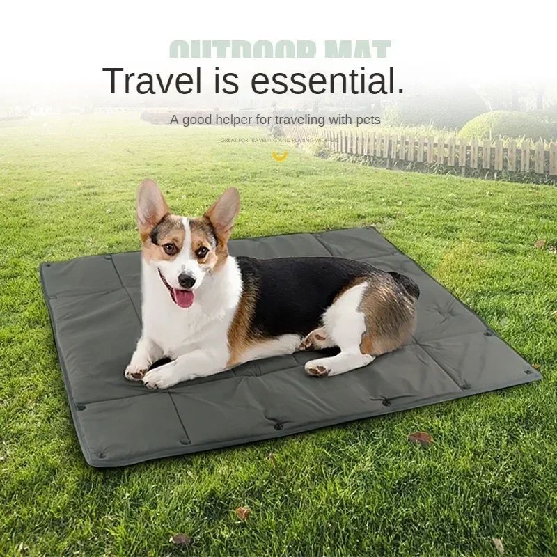 3-in-1 Portable Dog Travel Bed Carrier with Collapsible Mat and Cushion