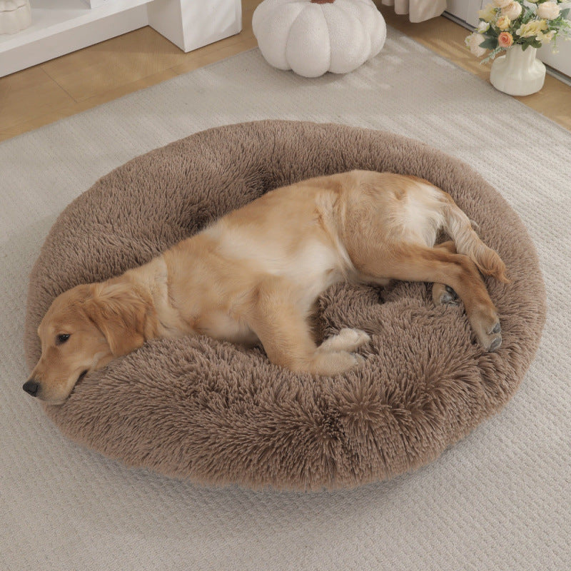 Extra-Large Round Plush Dog Mat – Soft Pet Bed in 25+ Colors (Up to 47 in)